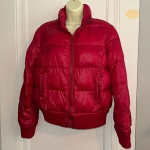 Refuge‎ brand red nylon puffer coat